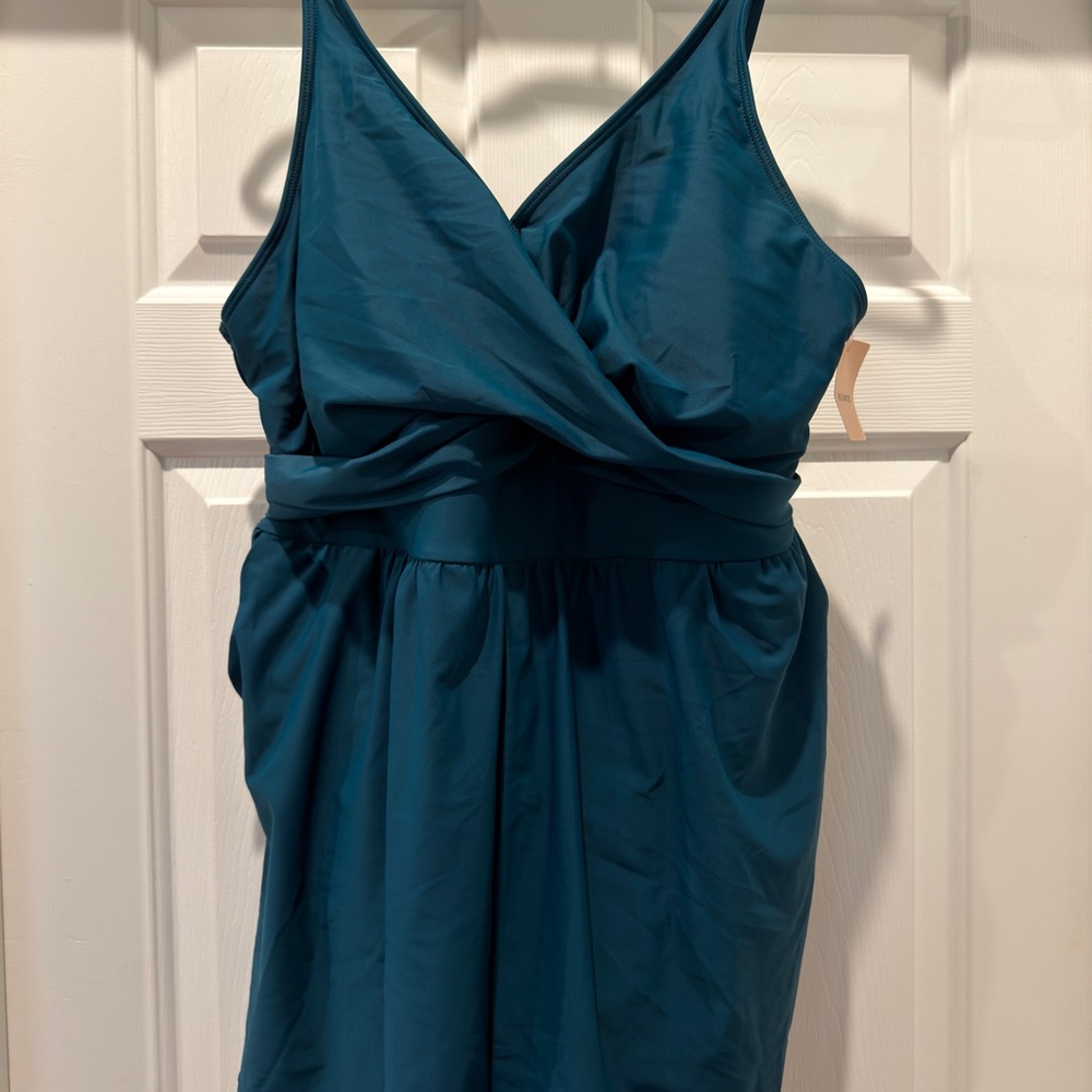 BloomChic Teal Romper Swimsuit